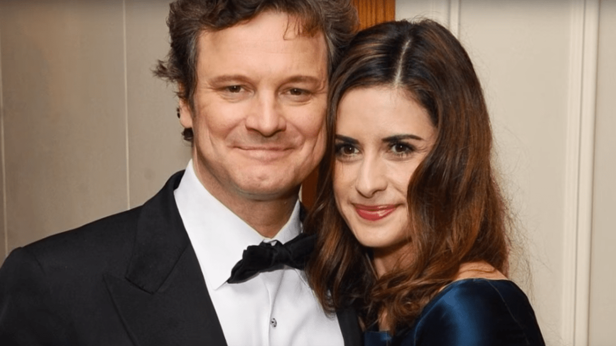 Colin Firth s manželkou