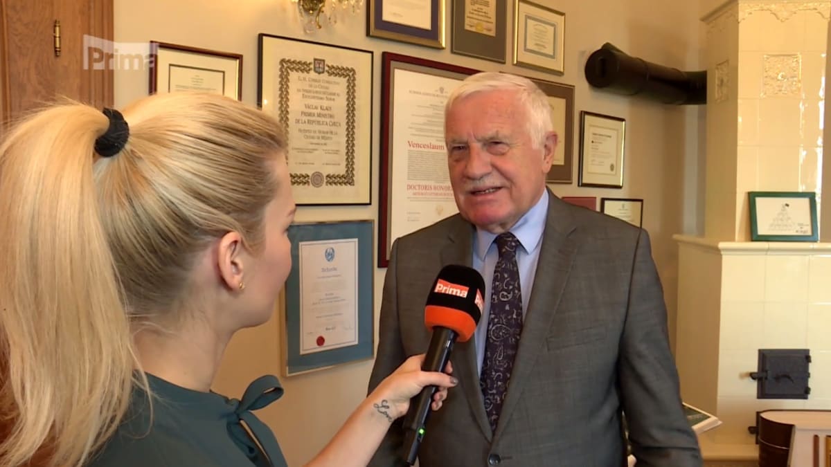 Prezident Václav Klaus v rozhovoru pro TV Prima