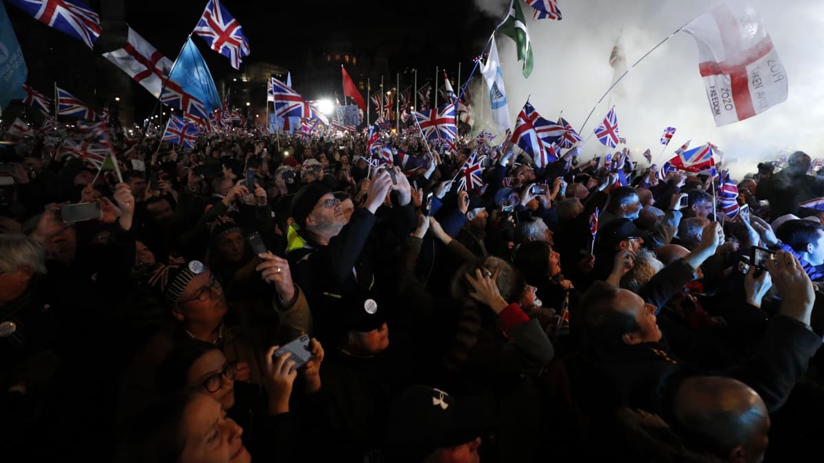 Příznivci brexitu v Londýně slavili odchod Velké Británie z EU
