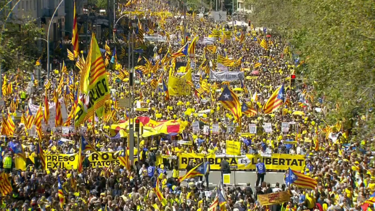 Protest v Katalánsku