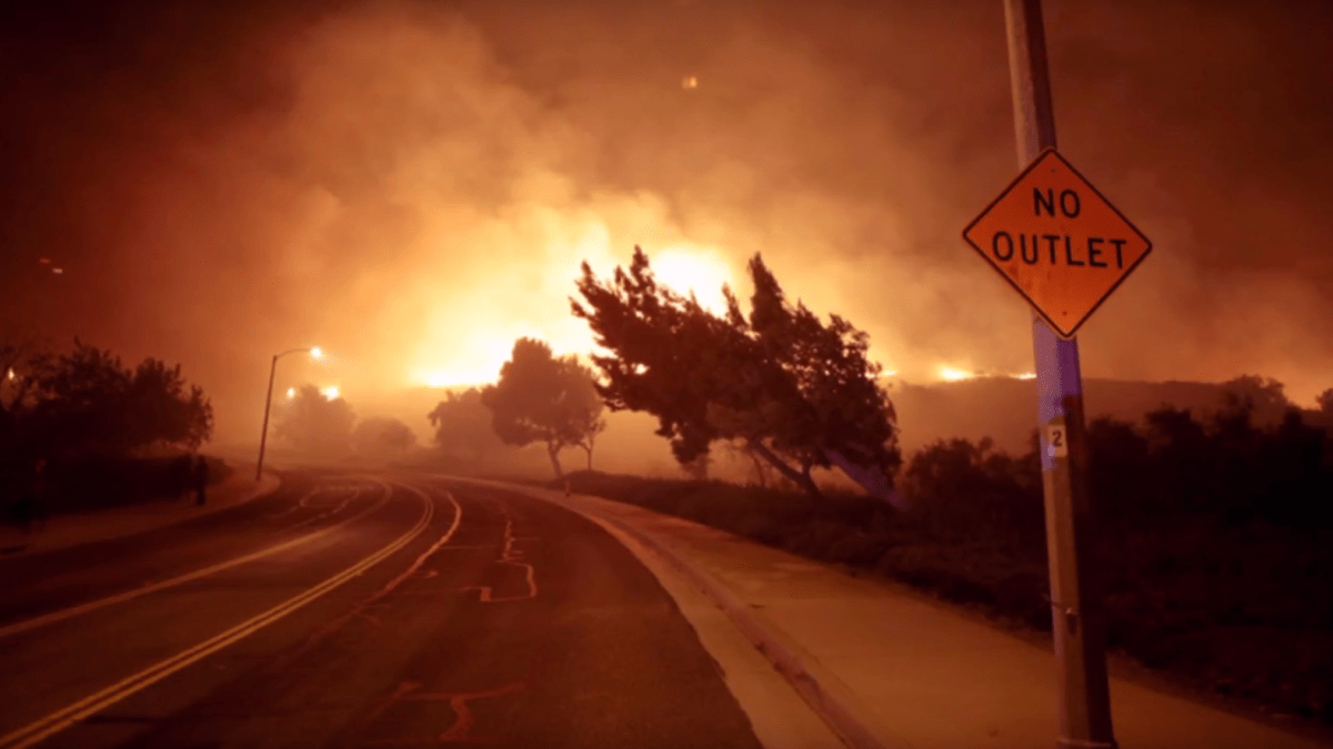 Děsivý požár v Kalifornii