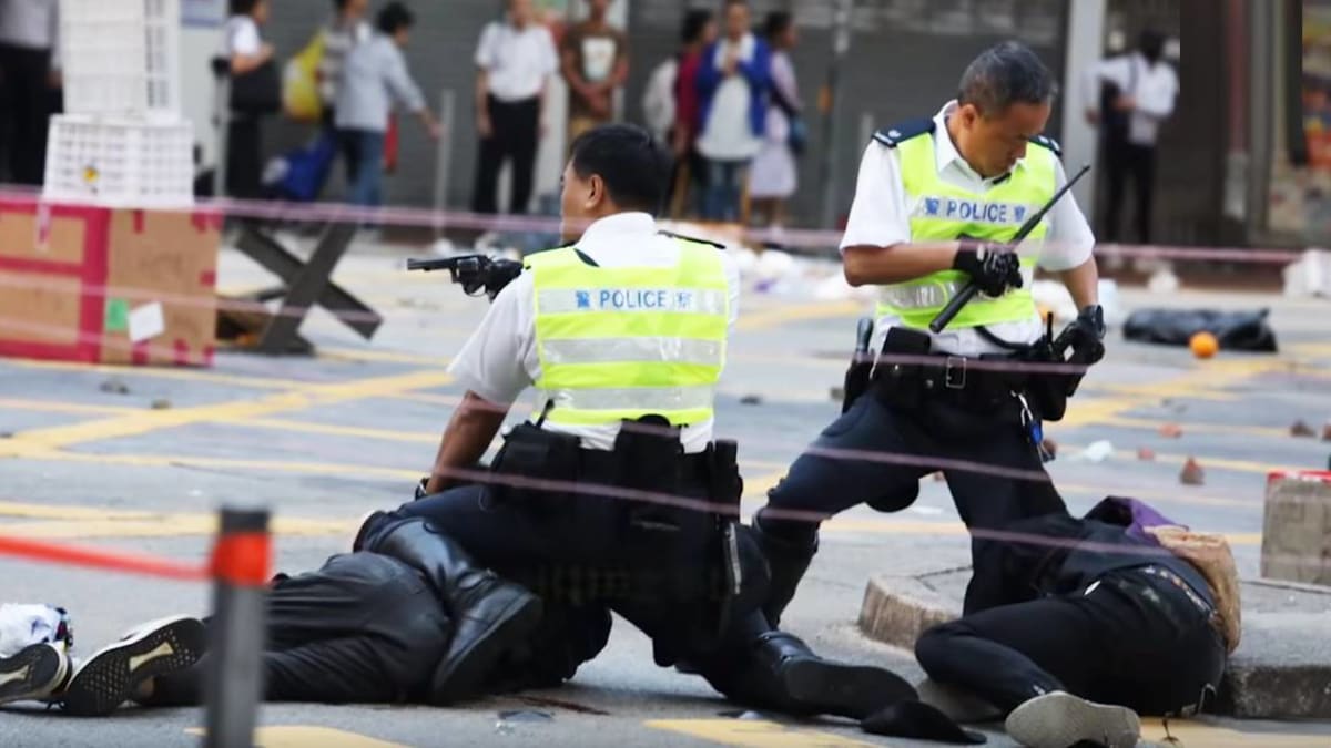 Srážky studentů v Hongkongu s policií