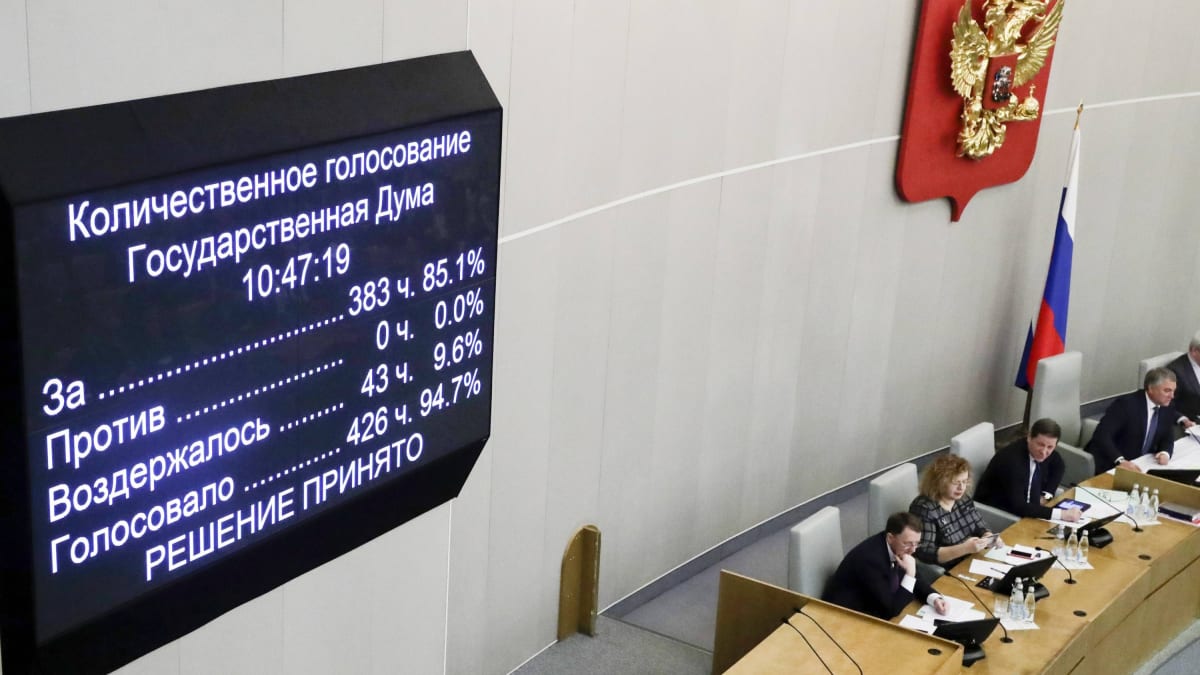 Hlasování v ruské Státní dumě o změnách ústavy