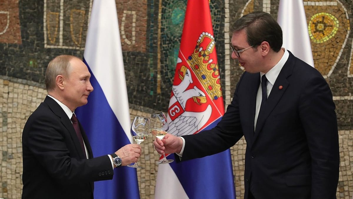 Vladimir Putin a Aleksandar Vučić - foto Kreml.ru