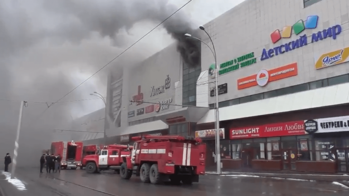 Tragický požár v ruském Kemerovu