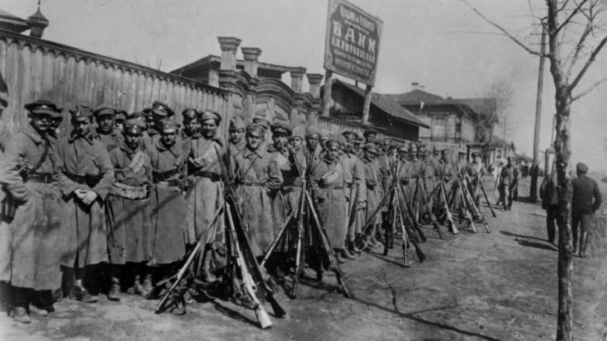 Českoslovenští legionáři u ruského Čeljabinsku
