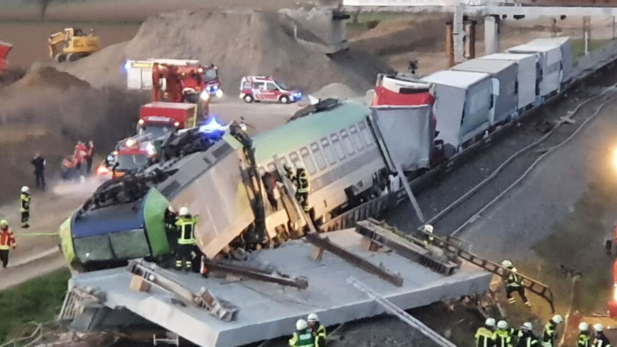 Vlak v Německu narazil do betonového bloku