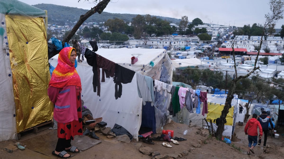 Pověstný tábor Moria na řeckém ostrovu Lesbos