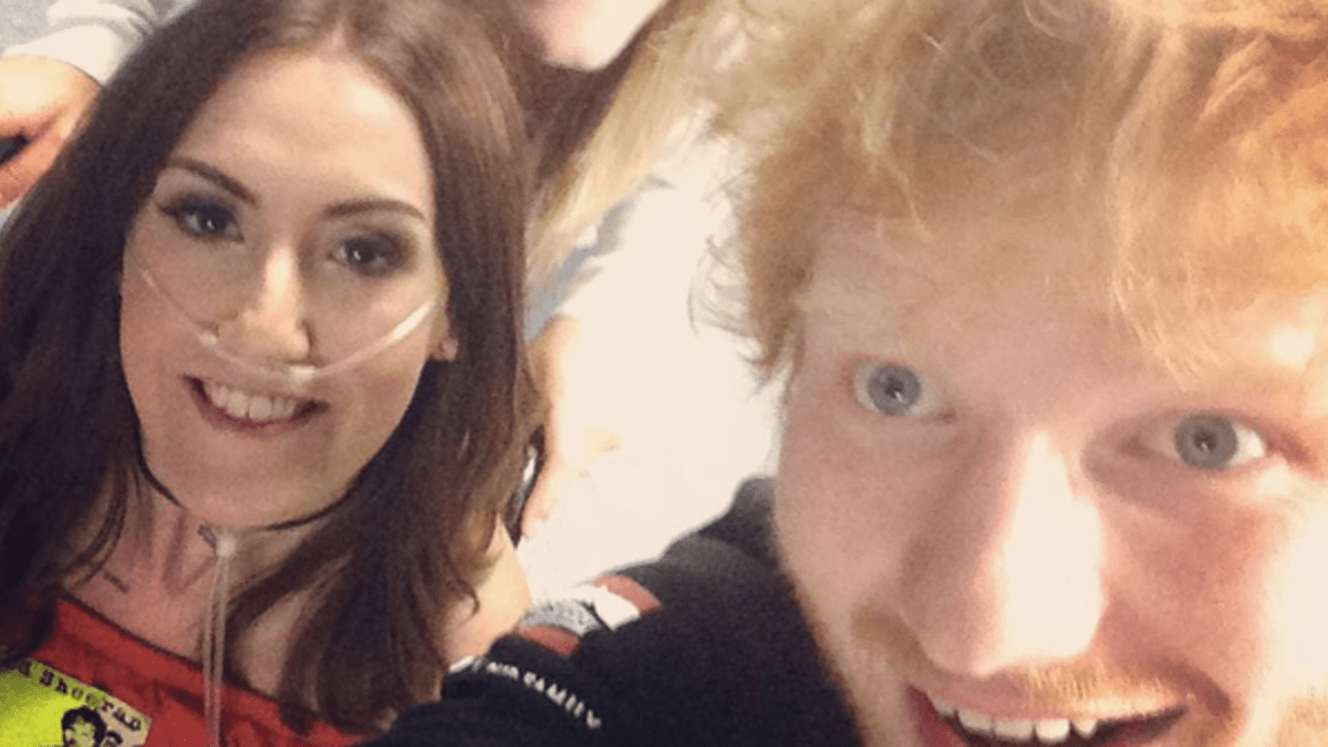 S Sheeranem si dívka udělala i pár selfieček
