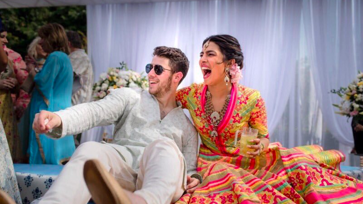 Priyanka Chopra a Nick Jonas na svatbě
