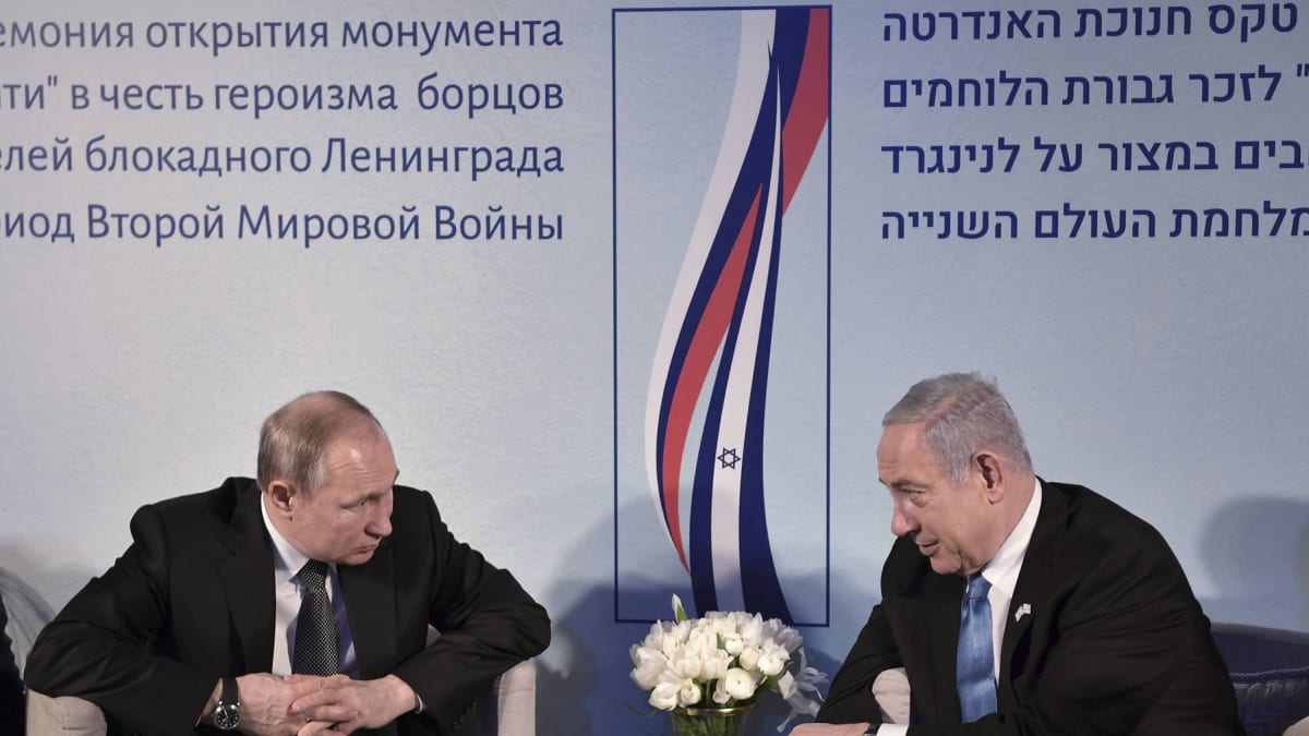 Vladimir Putin a Benjamin Netanjahu v Jeruzalému