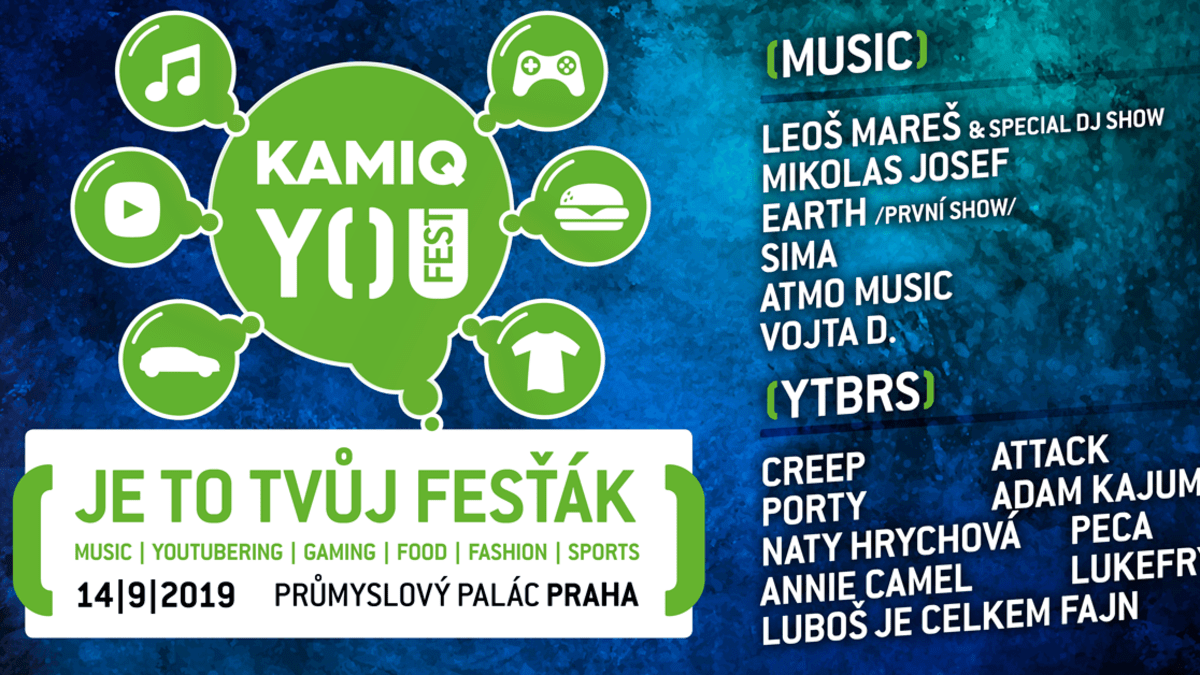 KAMIQ YOU FEST letos láká na SPECIAL DJ SHOW Leoše Mareše, Mikolase Josefa a nově i na sportovní zónu