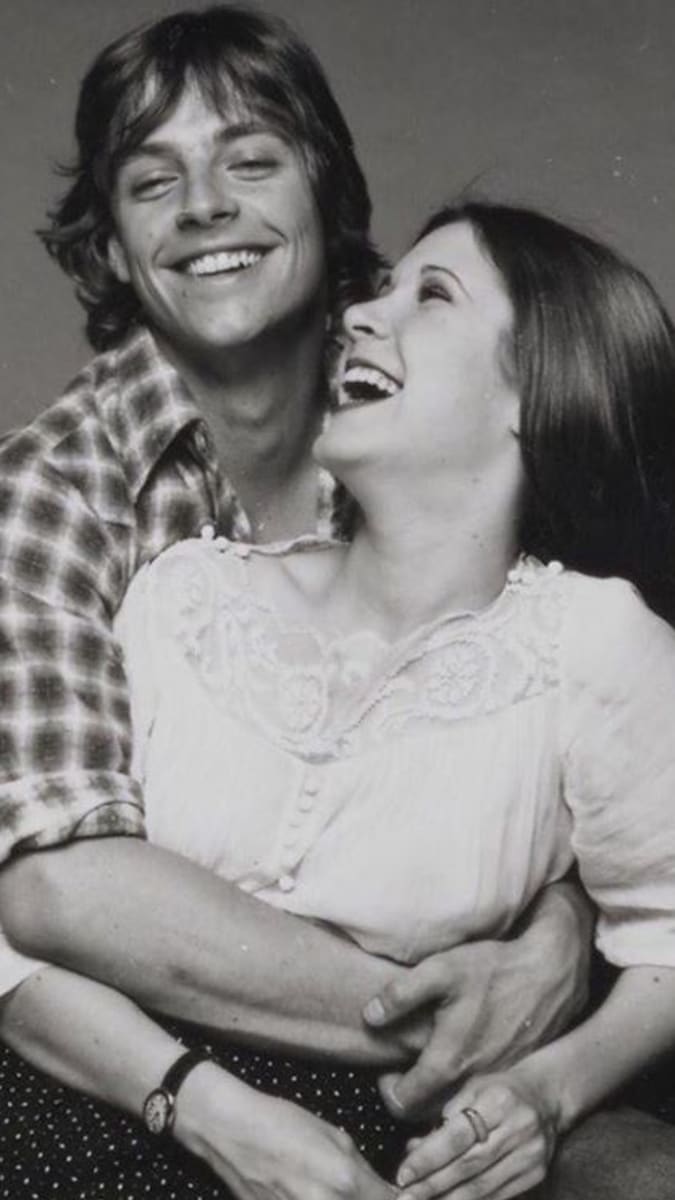Mark Hamill a Carrie Fisher na snímku Terryho O'Neilla.