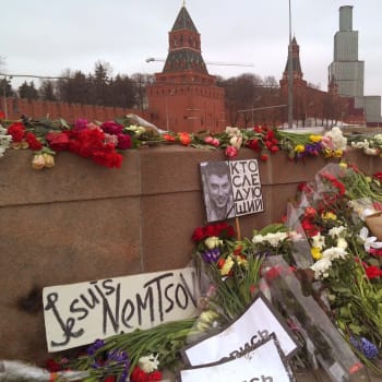 Místo, kde byl před 5 lety zastřelen Boris Němcov