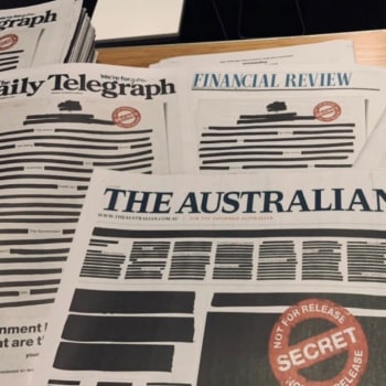 Australské noviny bojují proti cenzuře a zadržování informací