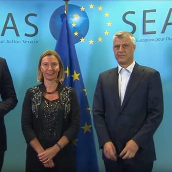 Prezidenti Srbska, Kosova a Federica Mogheriniová