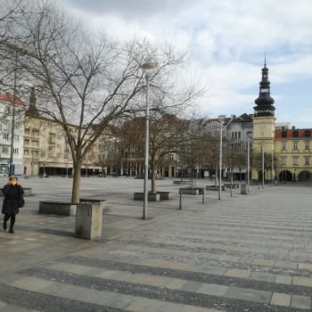 Prázdné náměstí v Ostravě