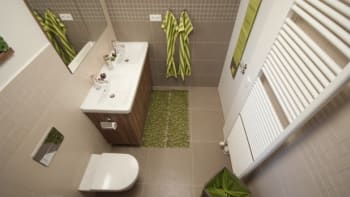 Moderní česká koupelna s podzimním nádechem