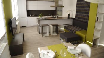 Jak se staví sen vybuduje kuchyň s obývákem pro šest osamělých žen