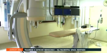Tragédie v ústecké nemocnici: Na pacientku spadl rentgen a zabil ji