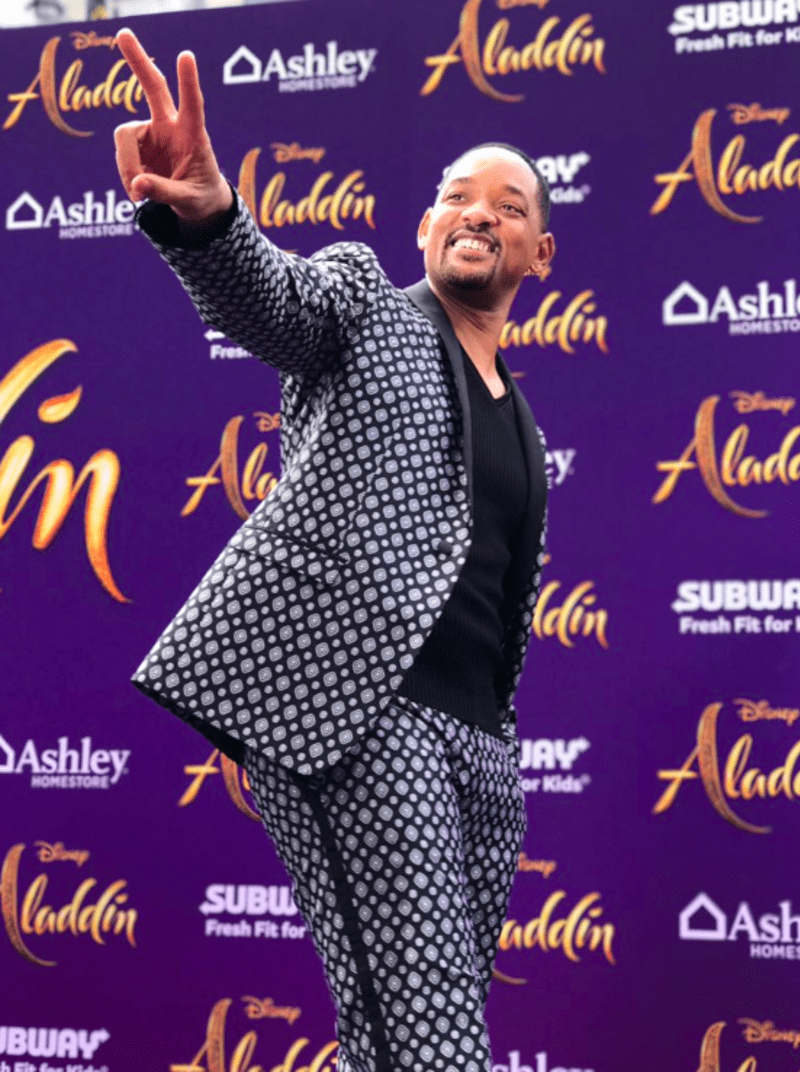 Will Smith na premiéře filmu Aladin