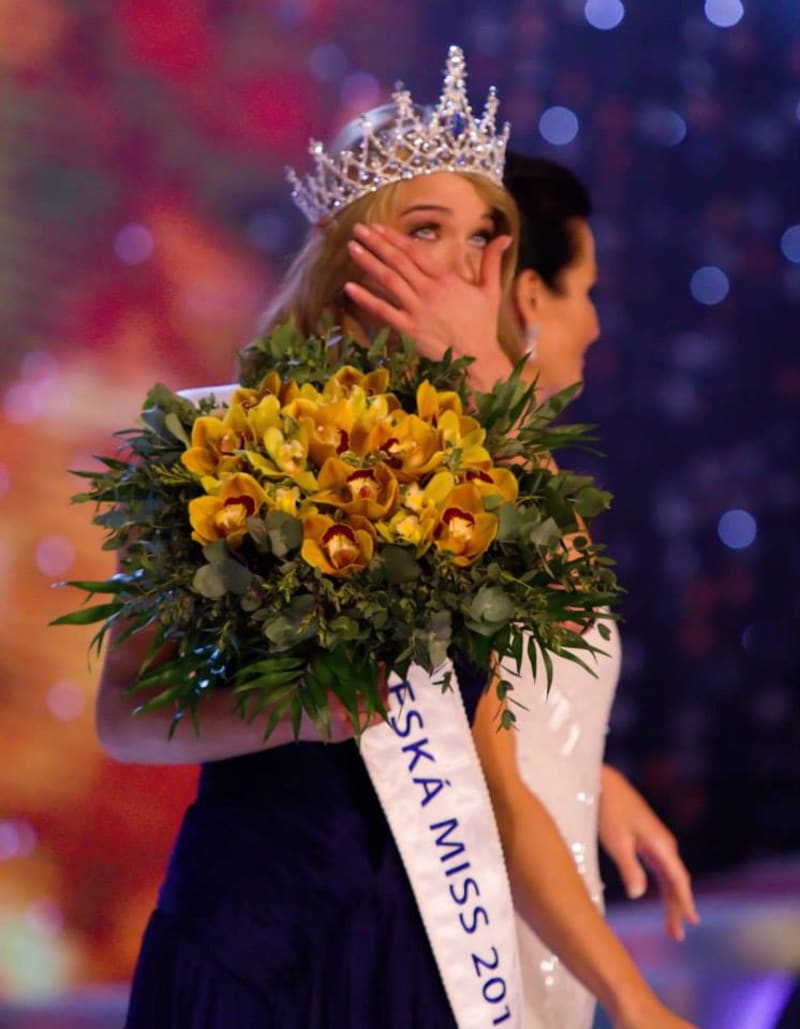 Nová Česká Miss Gabriela Franková na korunovaci