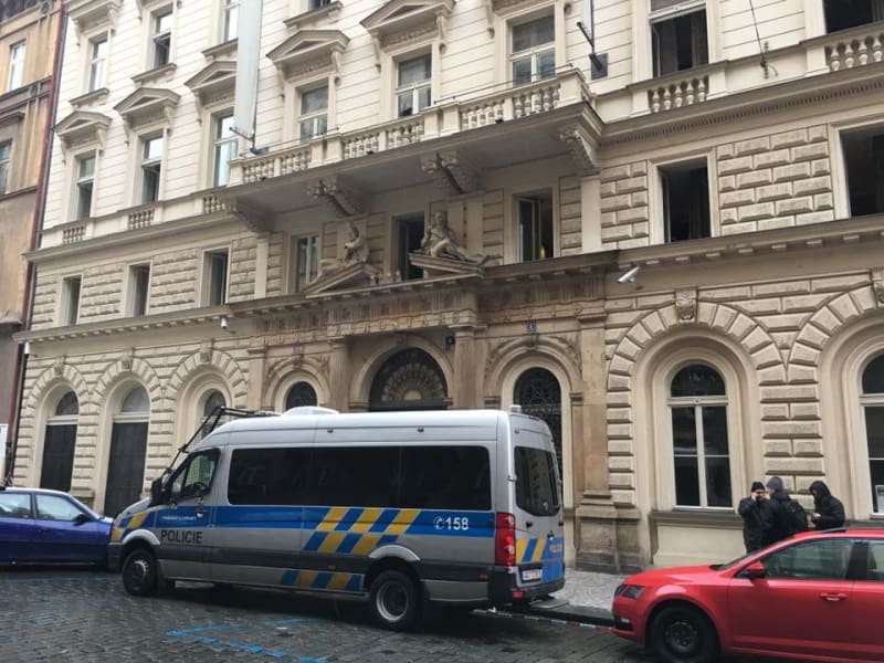 Požár v hotelu v centru Prahy  3