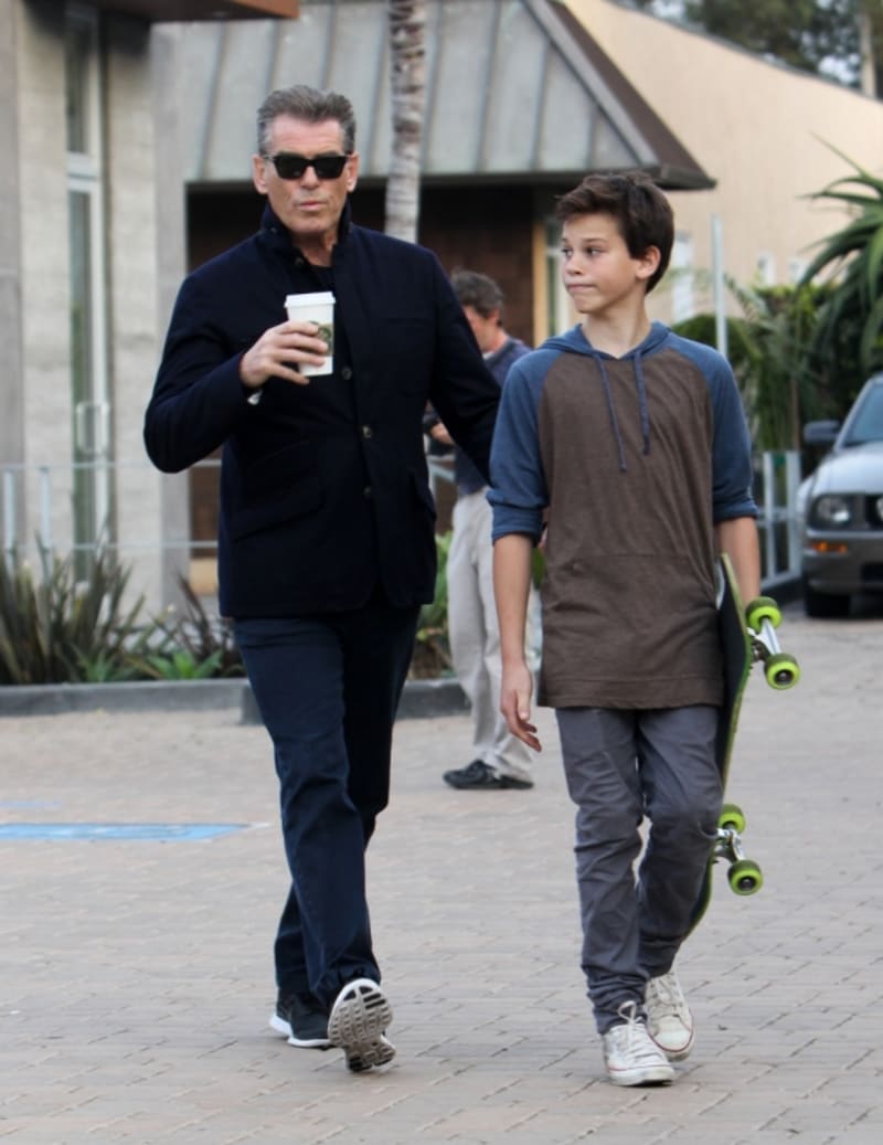 Pierce Brosnan se synem Parisem
