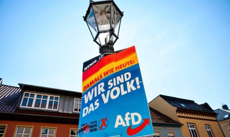Plakáty německé krajně pravicové Afd