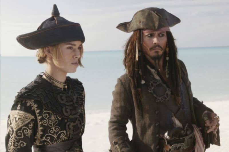 Keira Knightley a Johnny Depp v Pirátech z Karibiku