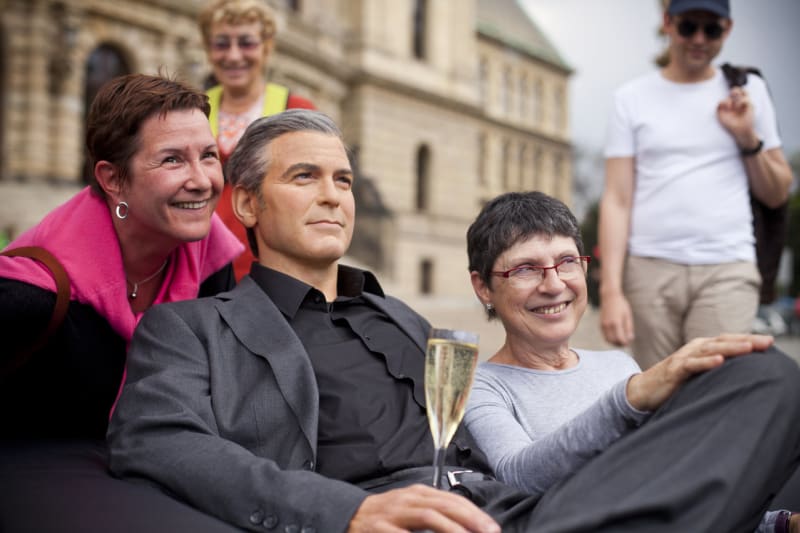 George Clooney v Praze uděla pozdvižení