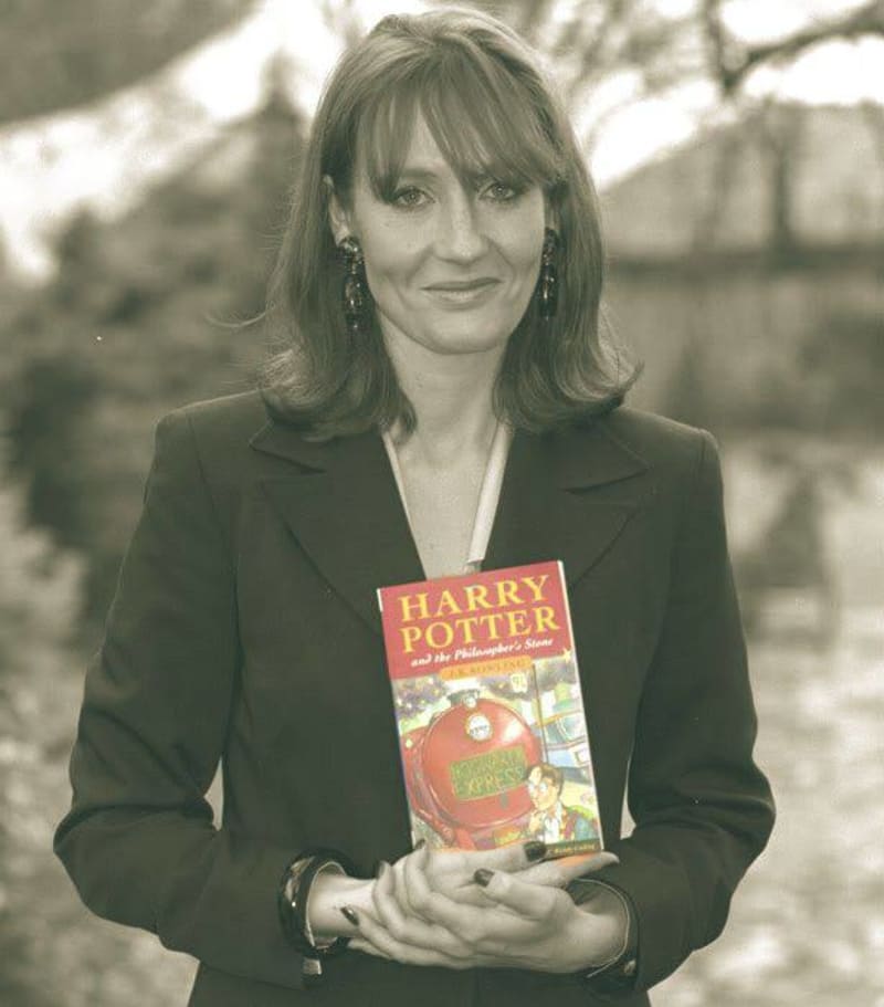 J.K Rowling před šestnácti lety