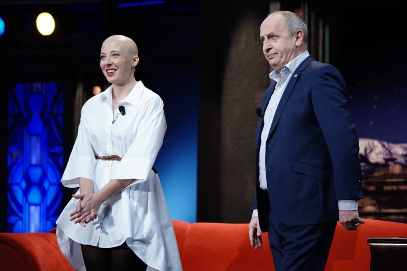 Anna Slováčková v Show Jana Krause v době, kdy poprvé bojovala s rakovinou
