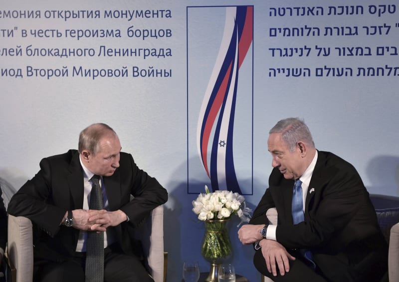 Vladimir Putin a Benjamin Netanjahu