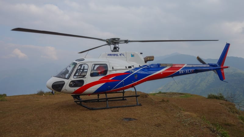 Jak to může vypadat, když vás zachraňuje vrtulník v Nepálu