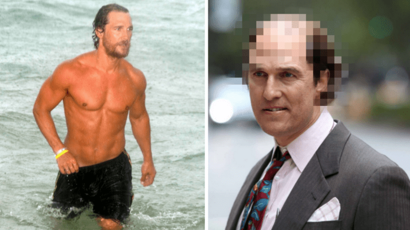 FOTO: Z hezouna plešoun! Oscarový fešák McConaughey neuvěřitelně zpustl, má plešku a bříško...
