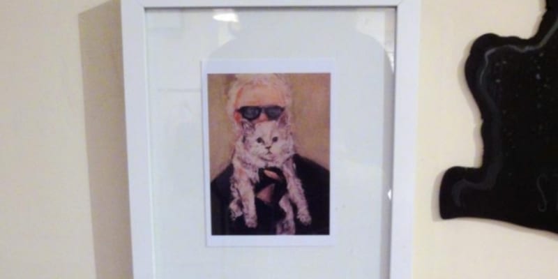 Lagerfeld se nechal se svou kočkou i namalovat