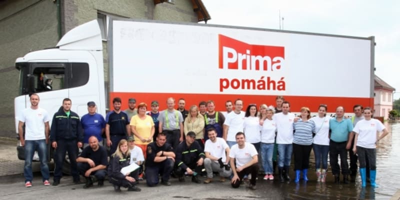 FTV Prima přidala na nákup materiální pomoci zaplaveným obcím 100 tisíc korun