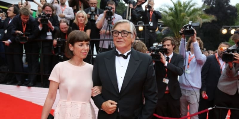 Jiří Bartoška s milovanou manželkou Andreou na filmovém festivalu v Karlových Varech. 