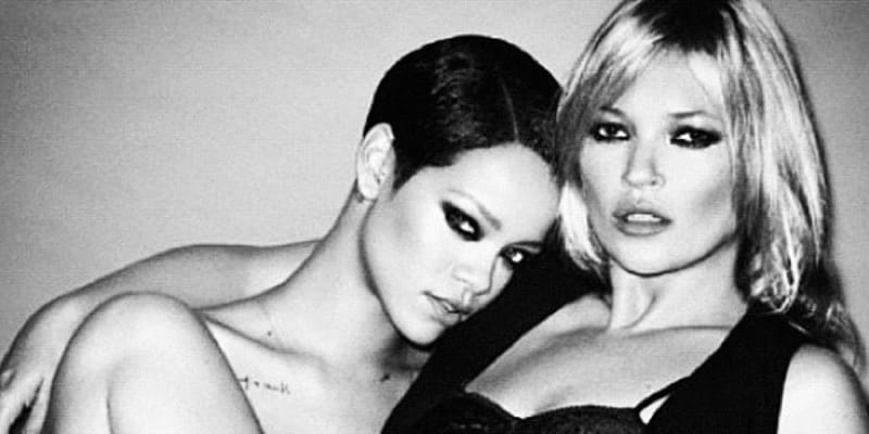 Modelka Kate Moss s kamarádkou zpěvačkou Rihannou
