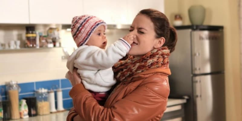Herečka Andrea Kerestešová a její seriálové dítě