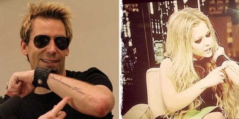 Avril i její manžel Chad mají podobná tetování