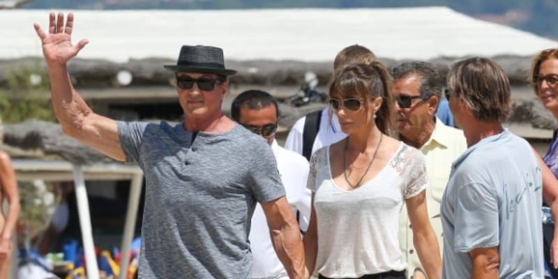 Sylvester Stallone a Jennifer Flavin v Saint-Tropez