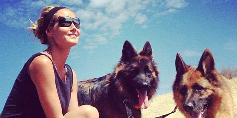 Heidi Klum se svými psími miláčky Maxem and Freddym