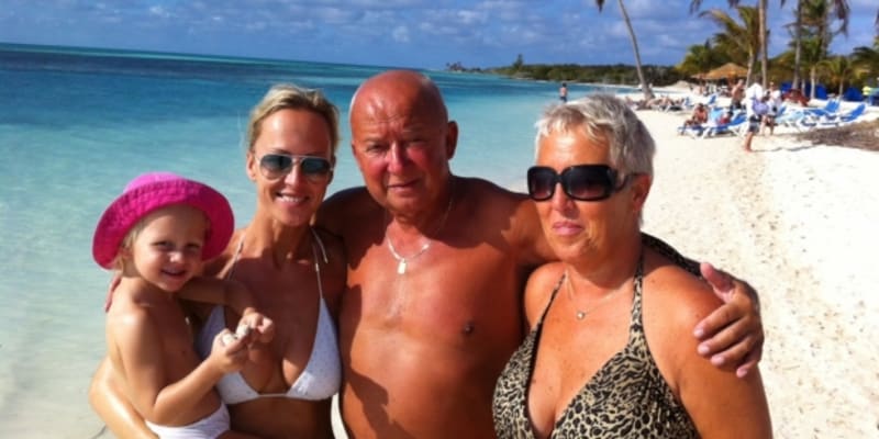 Zuzana Belohorcová s rodiči a dcerou na prázdninách na Bahamách
