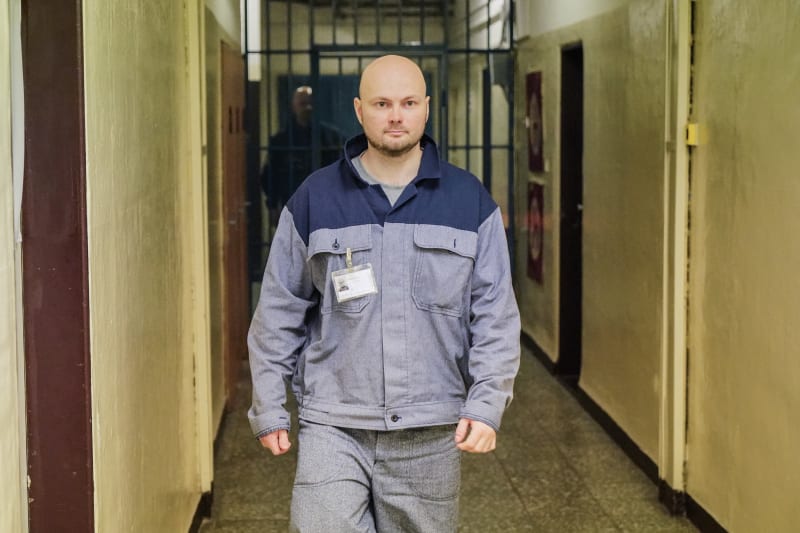 Lukáš Kopecký ve věznici v Ostravě.