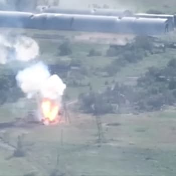 Ukrajinci zničili ruský tank.