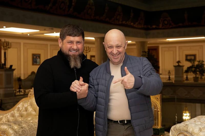 Ramzan Kadyrov a Jevgenij Prigožin