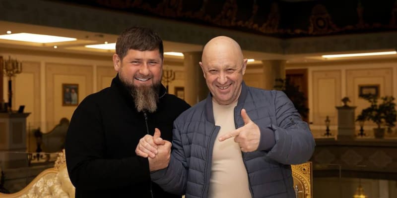 Ramzan Kadyrov a Jevgenij Prigožin
