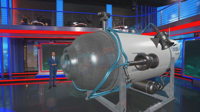 Model ponorky Titan ve studiu CNN Prima NEWS